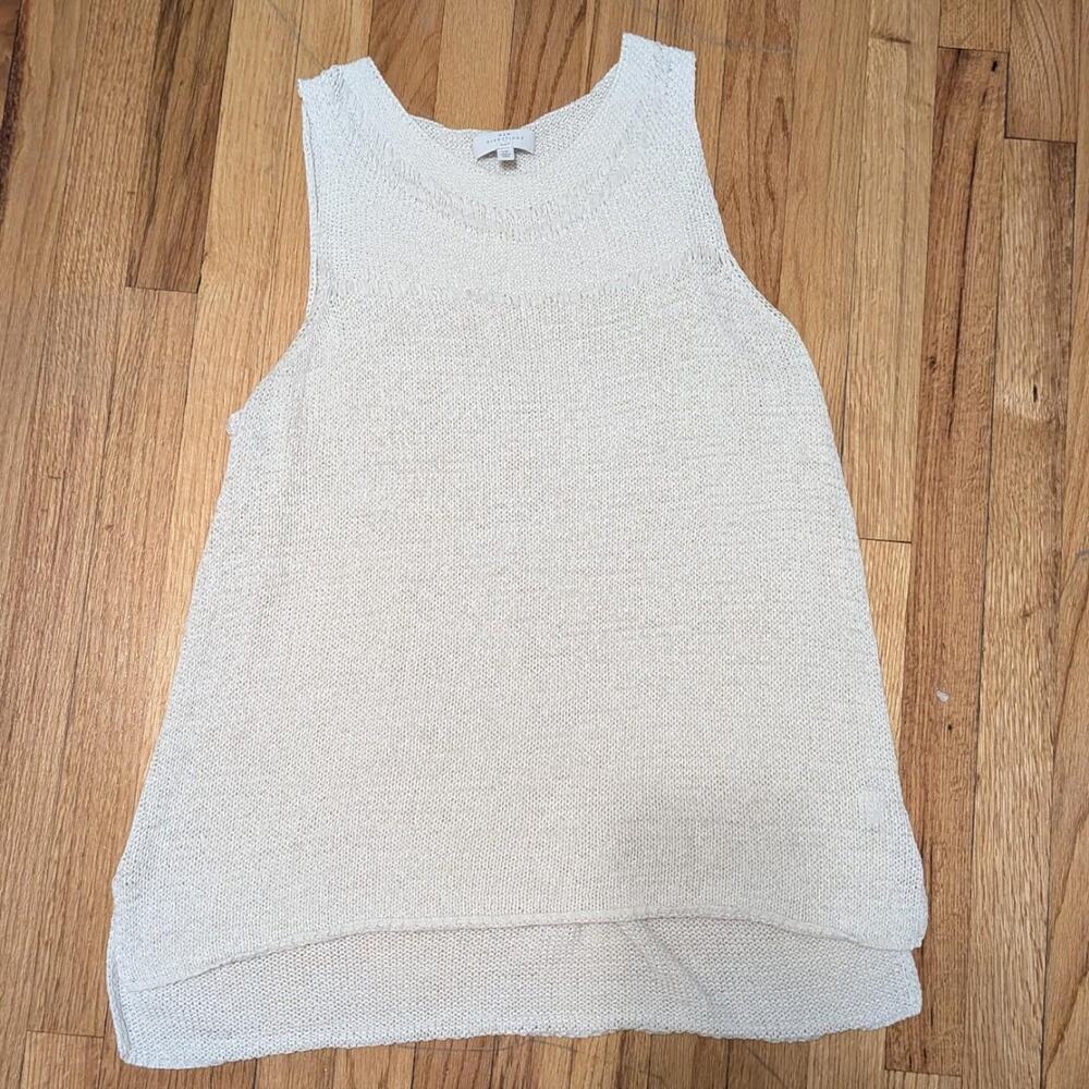 New Directions Cream Knit Blouse Tank Top